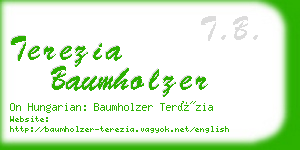 terezia baumholzer business card